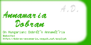 annamaria dobran business card